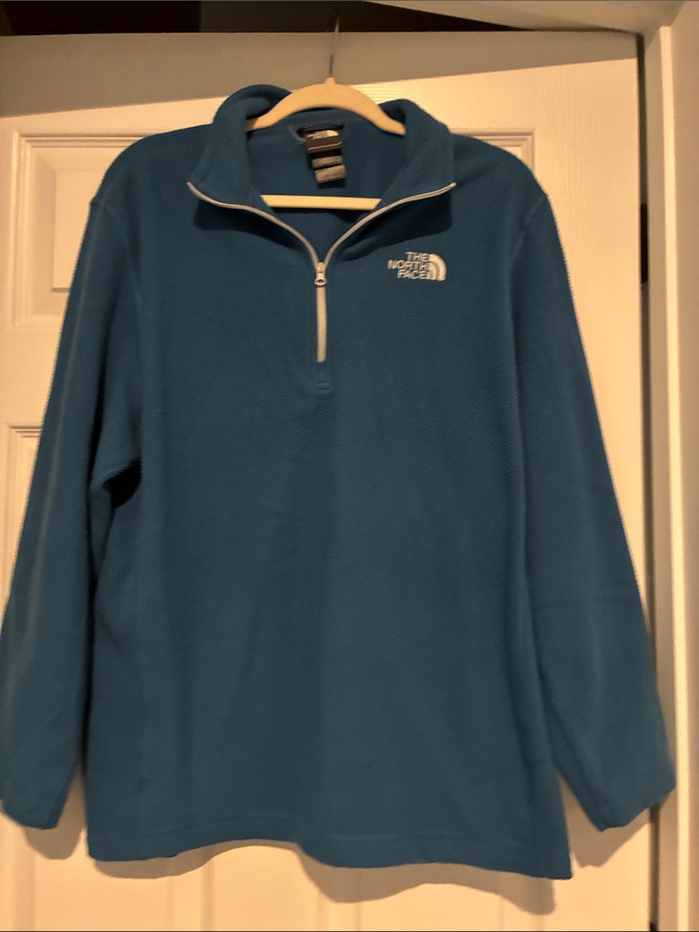 The North Face Men’s Teal Blue Half-Zip Fleece Pullover